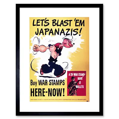 £24.50 • Buy War WW2 Popeye Stamps Bullets Art Print Frame Framed Poster Art Gift 12x16 