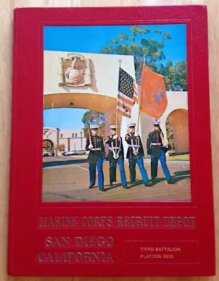 1975 U.s. Marine Corps Basic Yearbook Platoon 3033 San Diego Ca • $99.99