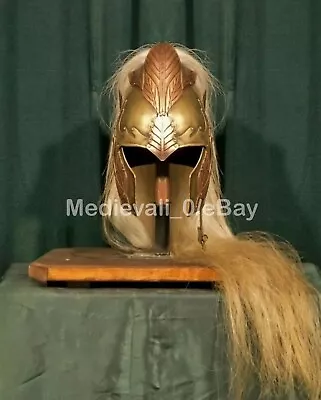 Antique Medieval LOTR Elven Cosplay Helmet Lord Of The Ring Helmet With Plume • $216