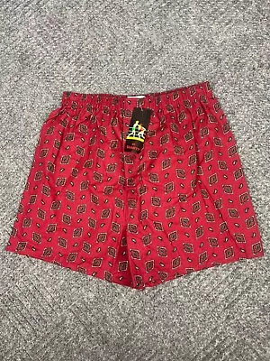 Vintage Boxers By Varsity Mens Size Small Red Adult NWT • $20