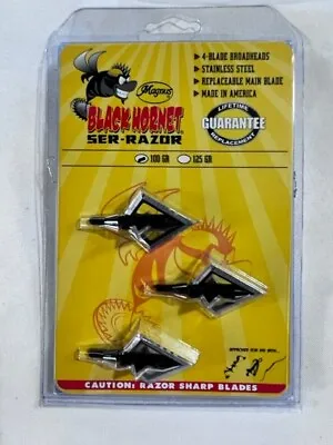 Magnus 100 Grain Black Hornet Ser-Razor 4 Blade - 1 1/4  Cut - (3 Pack) • $38.09