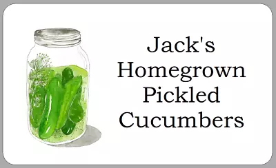 Homegrown Pickled Cucumbers Labels Stickers For Homemade Produce Jars • £2.70