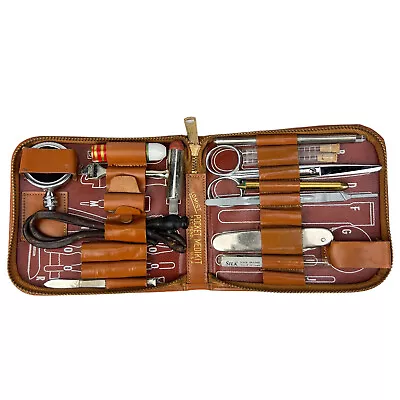 Vintage LOMIST POCKET MEDKIT Travel Medical Kit In Leather Case V. MUELLER Tools • $199.99