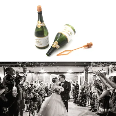 5Pcs Romantic Wedding Party Champagne Bottle Shape Diy Watering Bubble Bottle:da • £3.77
