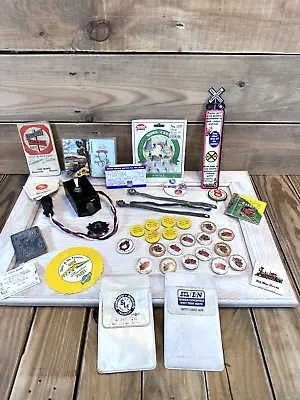 Vintage Railroad Train Memorabilia Junk Drawer Lots Of Variety • £53.52