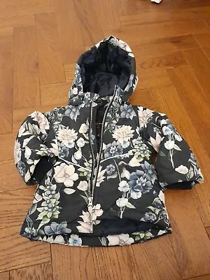 Girl Winter Baby  Toddler Coat 9-12 Months With Detachable Hood  • £6
