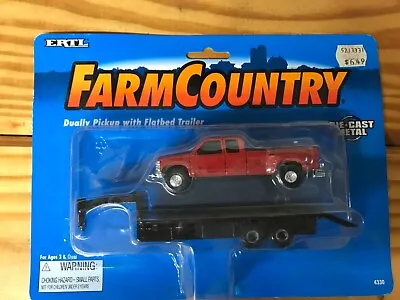 $39.88 • Buy 1/64 ERTL Farm Country Chevy Dually Pickup Truck With Flatbed Trailer NEW SEALED