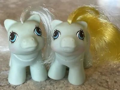My Little Pony JANGLES & TANGLES Newborn Twins 1987 G1 So Cute! Some Accessories • $32.95