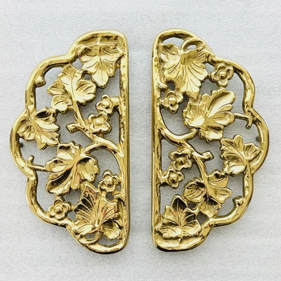 $39.99 • Buy Vintage Harvin (VA Metalcrafters) Brass Trivet Set Leaf Flower Adjustable 8.4”L