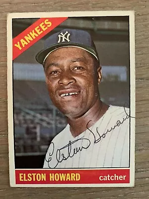 Elston Howard Signed 1966 Topps Card • $175