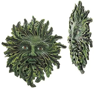 The Greenman Wall Plaque Gothic Pagan Garden Indoor Hanging Ornament Gift • £7.50