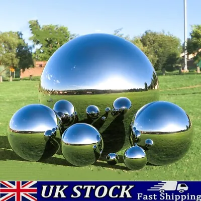 6pcs Gazing Balls Mirror Garden Spheres Stainless Steel Fence Outdoors Decor UK • £11.95