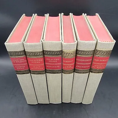 Classics Club Walter J Black 6 Book Lot Bacon Whitman Montaigne Fitzgerald Epict • $30