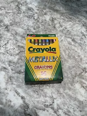 Brand New Vintage 2000 Crayola Crayons Unused Original 16 Ct. Box  “Metallic  • $14.99