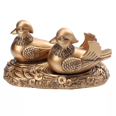  Resin Mandarin Duck Ornaments Vintage Decor For Home Wedding Decoration • £24.25