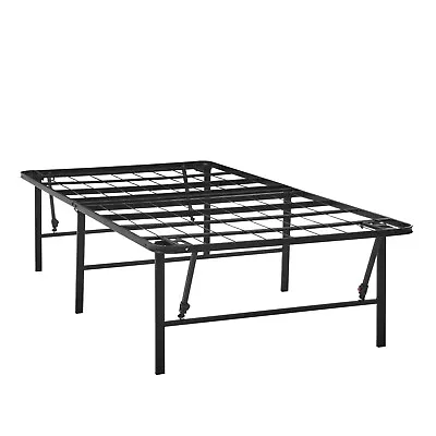 18  High Profile Foldable Steel Twin Platform Bed Frame No Box Spring Required • $57.61