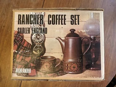 Vintage Coffee Set 1970s Sadler Highlander Stoneware Cups Saucers Bnib Rare Prop • £40