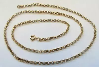 9 Carat Gold 21 1/2 Inch Chain Link Necklace Weight 8 Grams • £275
