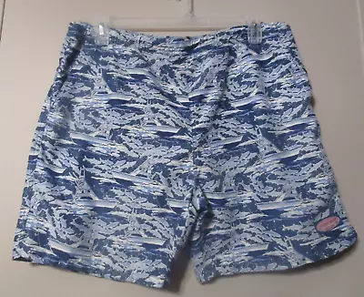 Vineyard Vines Mens Medium Blue Beach Sailboats Swim Trunks Shorts • $20.99