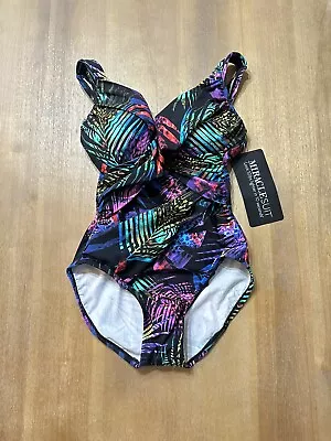 MiracleSuit Revele One Piece Underwire Swimsuit Tropical Size 10 • $110