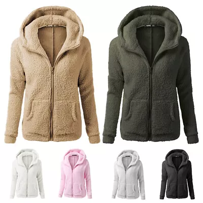 Women Thicken Fleece Fur Overcoat Coat Jacket Outwears Hoodie Warm Winter Soft↷ • $14.57