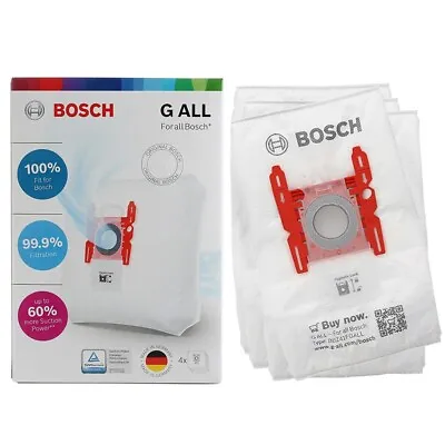 Bags Bosch Type G Vacuum Cleaner Microfibre Cloth Dust Bags 4 Pack Genuine Part • £14.99