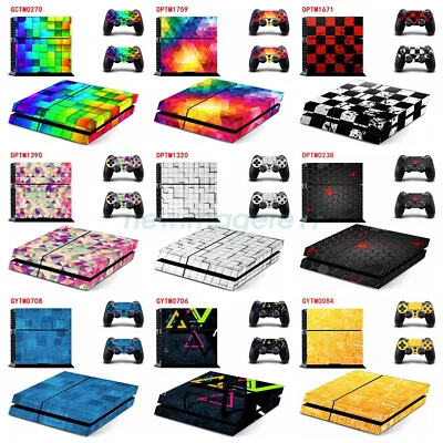 $22.79 • Buy Geometry Theme For Sony PS4 Console & Controller Skins Vinyl Sticker Decal