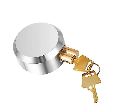 Hidden Shackle Hockey Puck Round Padlock 2 KEYS Van Trailer Door Shed 2-7/8  73m • $21.99