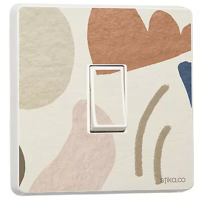 Pack Of 2 Abstract Earth Tones Design For Single Light Switch Cover Vinyl  • £2.99