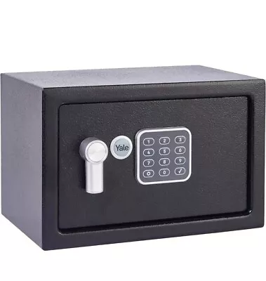 Yale Small Electronic Safe Lock Home House Office Cash Money Valuables Passport • £48.99