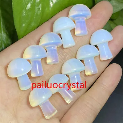 10pcs Opalite Mushroom Quartz Crystal Mushroom Pendant Reiki Healing Gem • $6.36