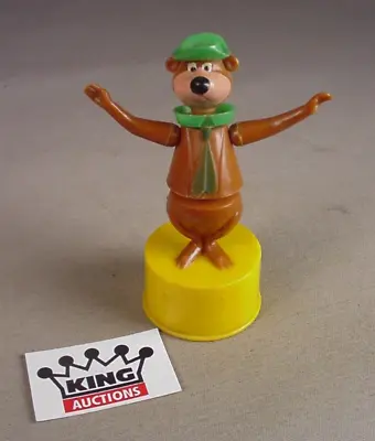 1960's Kohner Yogi Bear Push Puppet Toy Hanna Barbera Cartoon TV Show Character • $27.99