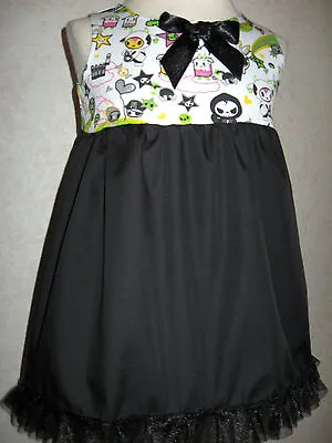 £15 • Buy Tokidoki Dress Set  Girls Black White Yellow Smock Top Party Gothic Rock Comic