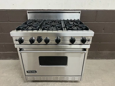 $3799.99 • Buy VIKING VGIC3656BSS - 36  PRO All Gas Range Oven 6 Burners Stainless Steel