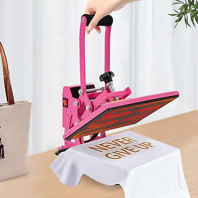 11.8*9 Inches Heat Press Machine FOR DIY T Shirts T Shirt Press Machine Pink • $130.66