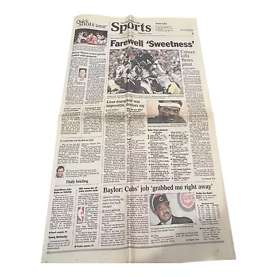 November 2 1999 Rockford Register Star- Chicago Bears Walter Payton Passes Away • $15