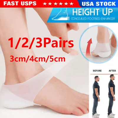 New Concealed Footbed Enhancers Invisible Height Increase Silicone Insoles Pads  • $18.59