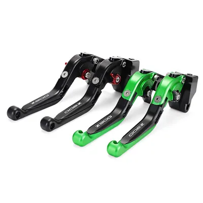 For KAWASAKI Z650 Z900 Folding Extendable Brake Clutch Levers Z 650 Z 900 LOGO • £19.39