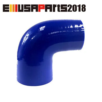 2.5  To 3  Blue 90 Degree Silicone Hose Coupler 4 Layer Polyester • $14.59