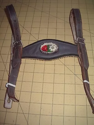 Vintage German Lederhosen Suspenders Kids Leather  Brown • $15