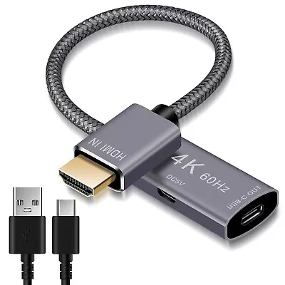 Elebase HDMI Male To USB-C Female Cable Adapter With Micro USB Power CableHD... • $35.40