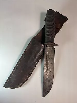 WWII USMC Case XX 337-6 Q Quartermaster Fighting Knife W/ Scabbard • $50