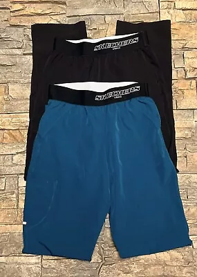 Skechers Barco Vitality Womens Scrub Pants Sz S Lot Of 2 Black Teal Blue SK202 • $22