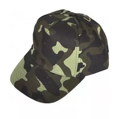 NEW Kids Boys CAMO Baseball Cap Camouflage 100% Cotton Peaked 6 Panel ADJUSTABLE • £4.29