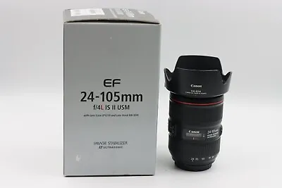 Canon EF 24-105mm F/4L IS II USM Lens With Hood - Like New • $1095