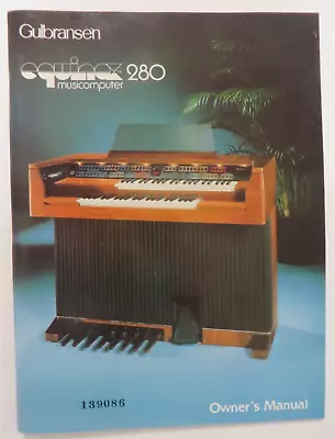 $19.99 • Buy Vintage 1982 Gulbransen Equinox 280 Electronic Keyboard Owner's Manual Organ