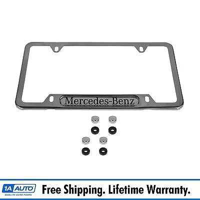 OEM Polished Stainless Steel License Name Plate Frame For Mercedes Benz Q6880086 • $65.45