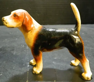 Antique Mortens Studio Royal Design Standing Beagle Dog Figure 3.5  Excellent • $34.99