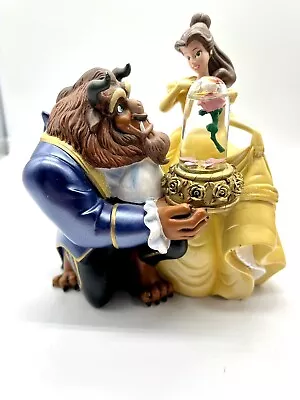$39.99 • Buy Disney Parks Store Belle Beauty & The Beast Snow Globe Rose Dome Music See Below