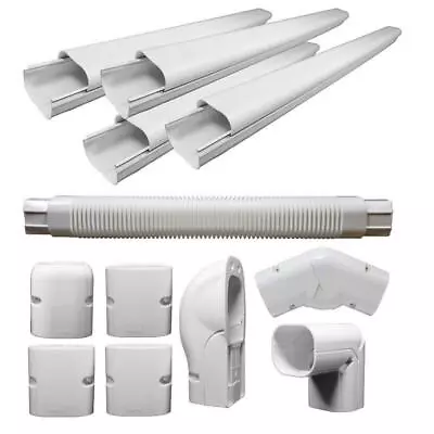 PVC Line Cover Set Mini Split Parts Air Con Heat Pumps Accessories 4 X 3 Inch • $113.49